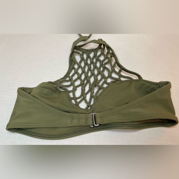 Hollister Bikini Top Olive Green Halter - Picture 6 of 6